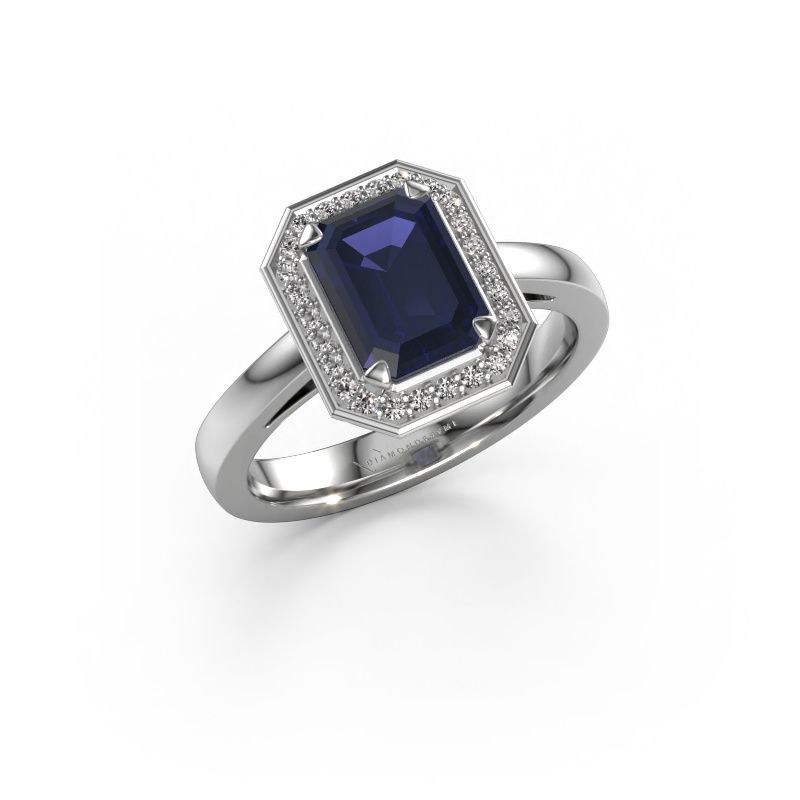Verlobungsring Dodie 1 eme 950 Platin Saphir 8x6 mm