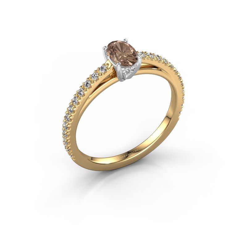 Bild von Verlobungsring haley ovl 2<br/>585 Gold<br/>Braun Diamant 0.755 crt