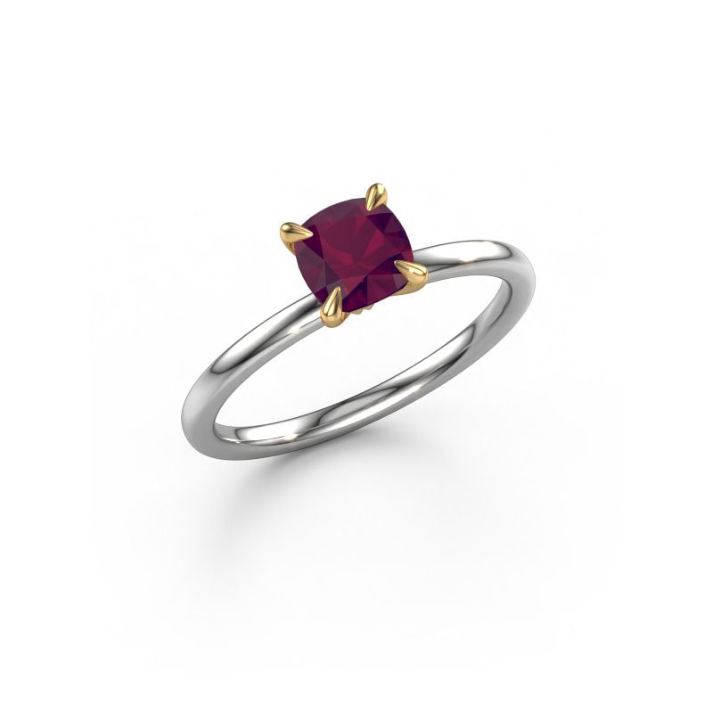 Engagement ring Crystal CUS 1 585 white gold rhodolite 5.5 mm