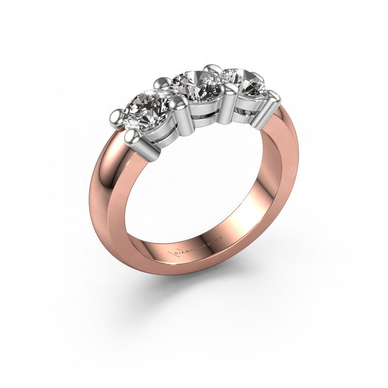 Ring Michelle 3 585 rose gold diamond 1.50 crt