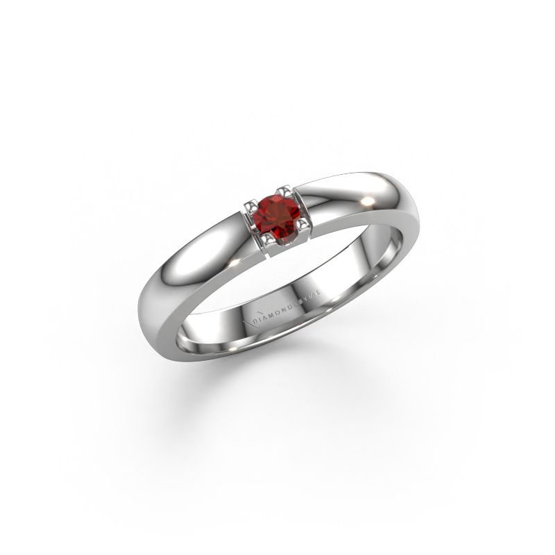Ring Rianne 1 950 Platin Granat 3 mm