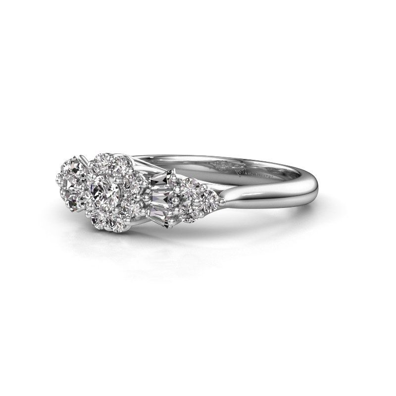 Image of Engagement ring Carisha 950 platinum zirconia 3 mm