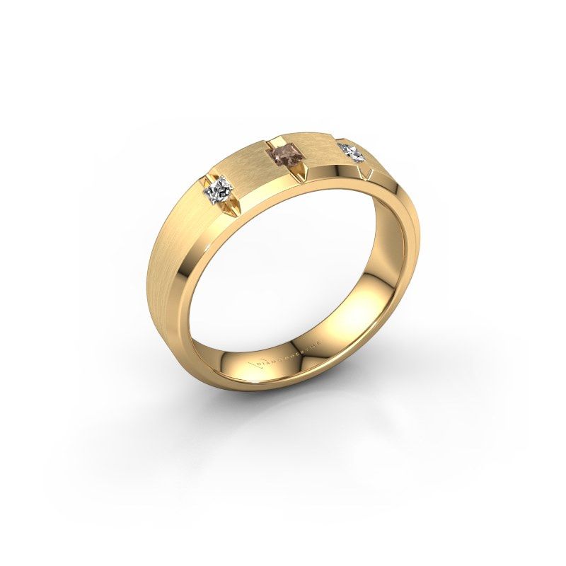 Image of Men's ring justin<br/>585 gold<br/>Brown diamond 0.20 crt