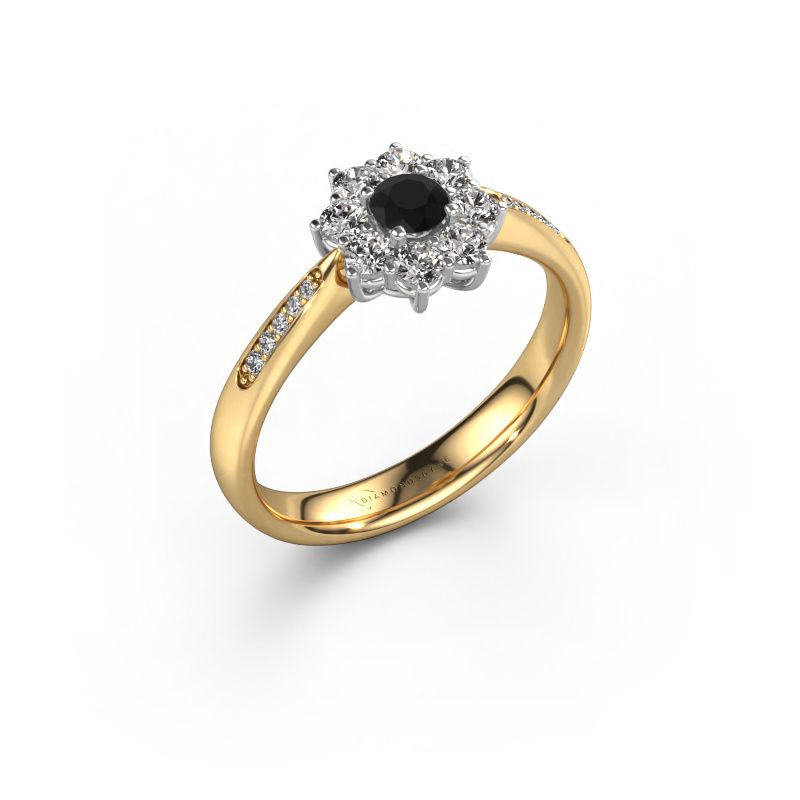 Verlobungsring Carolyn 2 585 Gold Schwarz Diamant 0.18 crt
