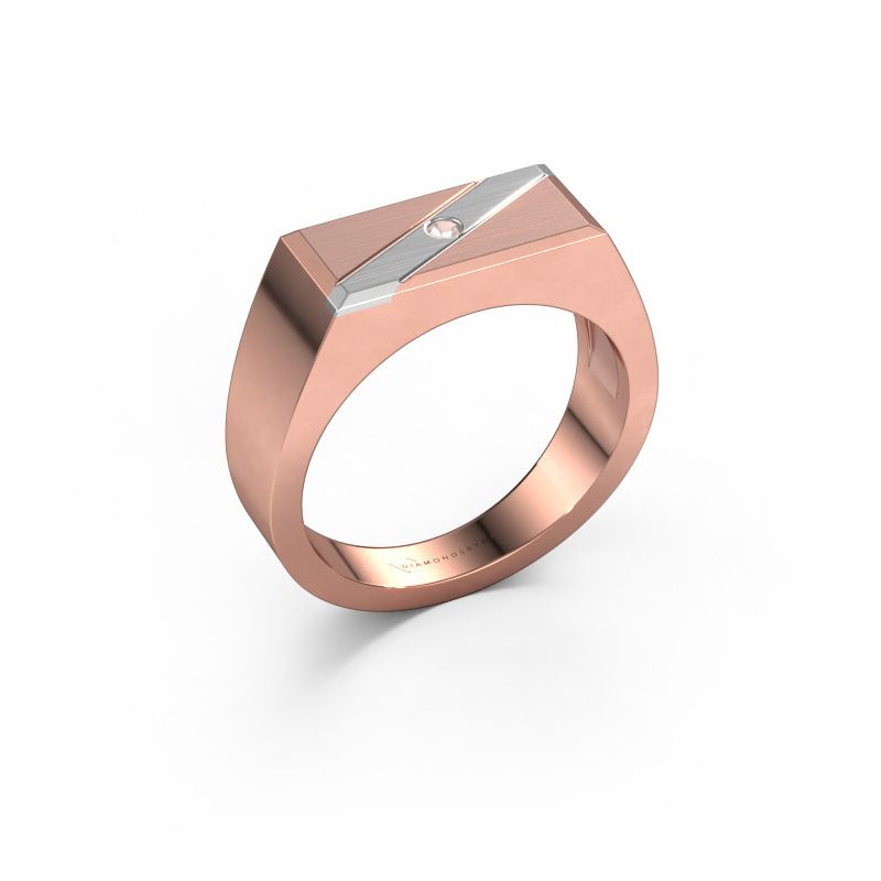 Bague pour homme Dree 3 585 or rose champagne morganite 2 mm