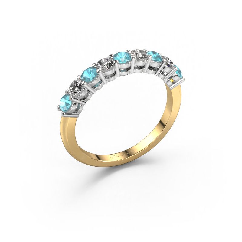 Ring Michelle 9 585 gold blue topaz 2.7 mm