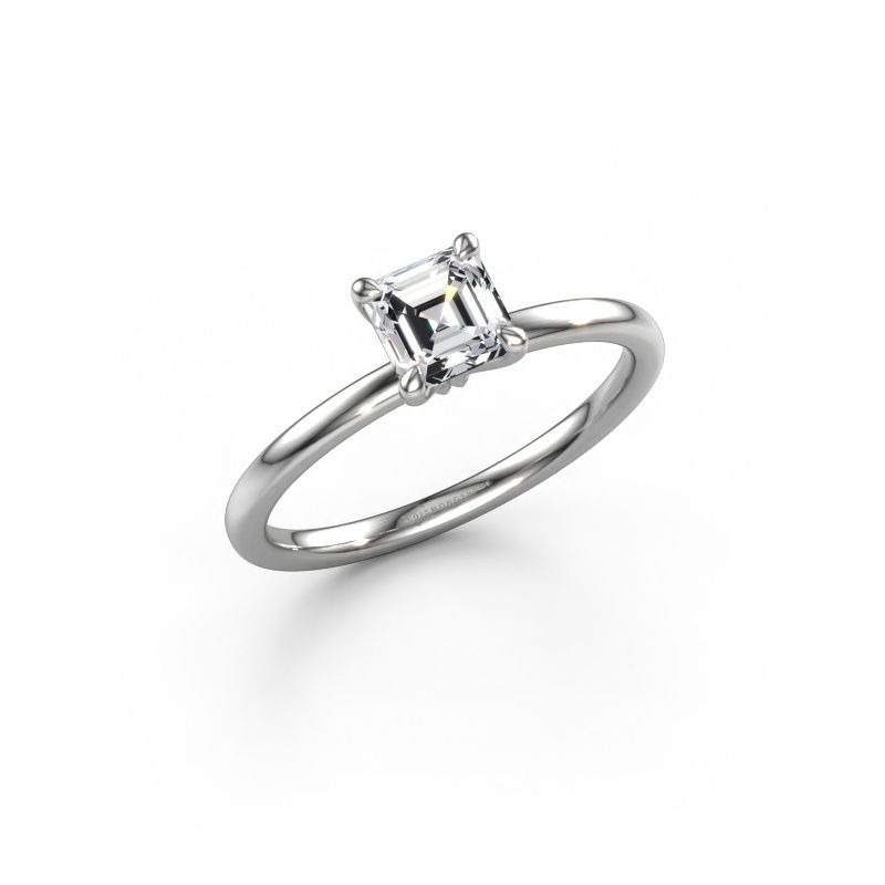 Engagement ring Crystal ASSC 1 585 white gold lab grown diamond 0.75 crt