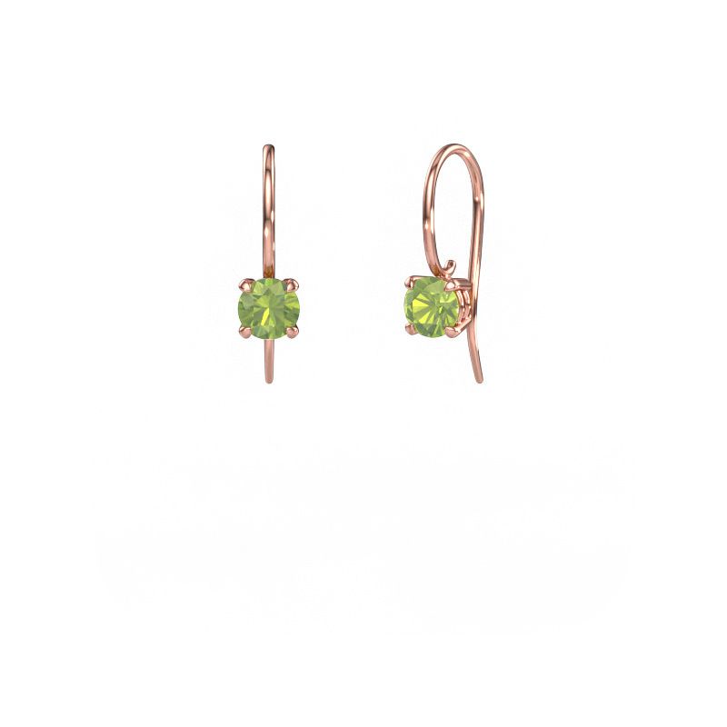 Ohrhänger Cleo RND 585 Roségold Peridot 5 mm