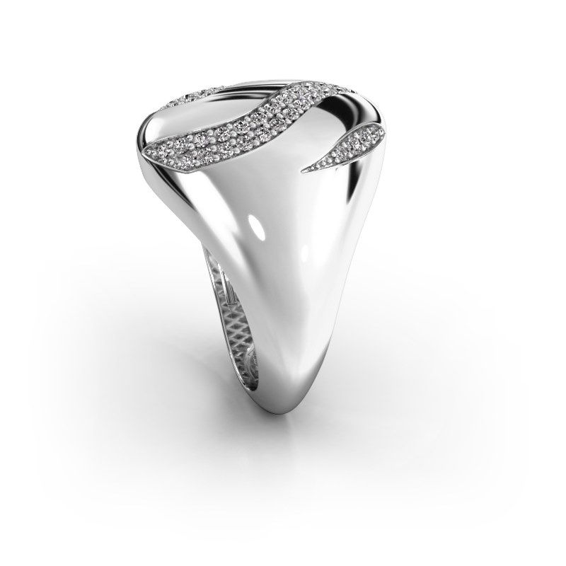 Image de Bague Vilma<br/>585 or blanc<br/>Zircone 1.2 mm