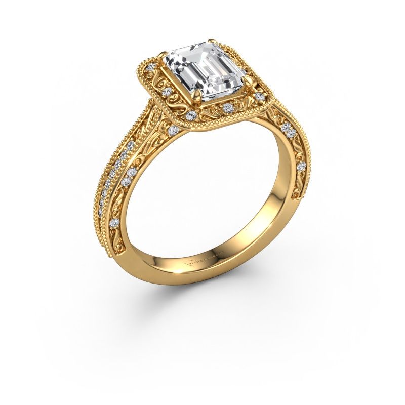 Engagement ring Alice EME 585 gold lab grown diamond 1.70 crt