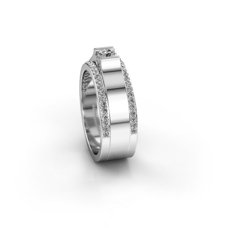 Afbeelding van Herenring Danillo<br/>585 witgoud<br/>Zirkonia 4.2 mm