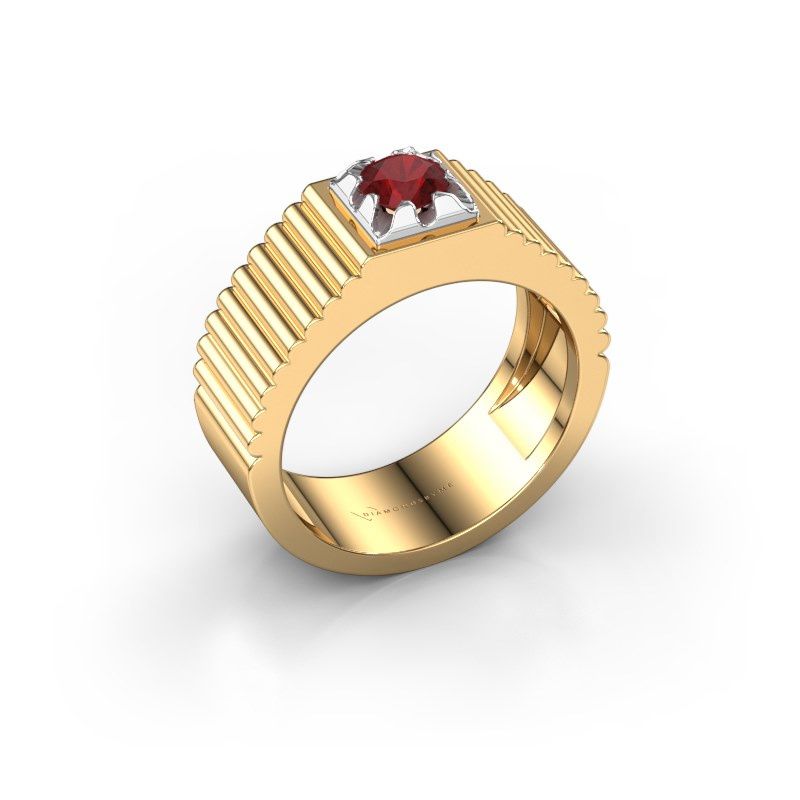 Image of Pinky ring Elias 585 gold ruby 5 mm