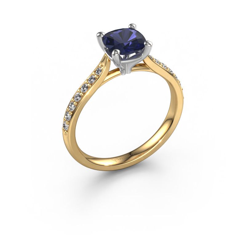 Verlovingsring Mignon CUS 2 585 goud saffier 6 mm