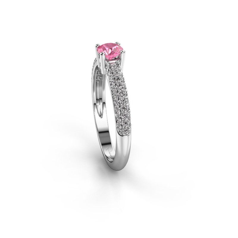 Image of Ring Marjan<br/>950 platinum<br/>Pink sapphire 4.2 mm