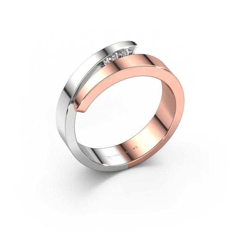 Ring Alia 585 rose gold zirconia 1.5 mm