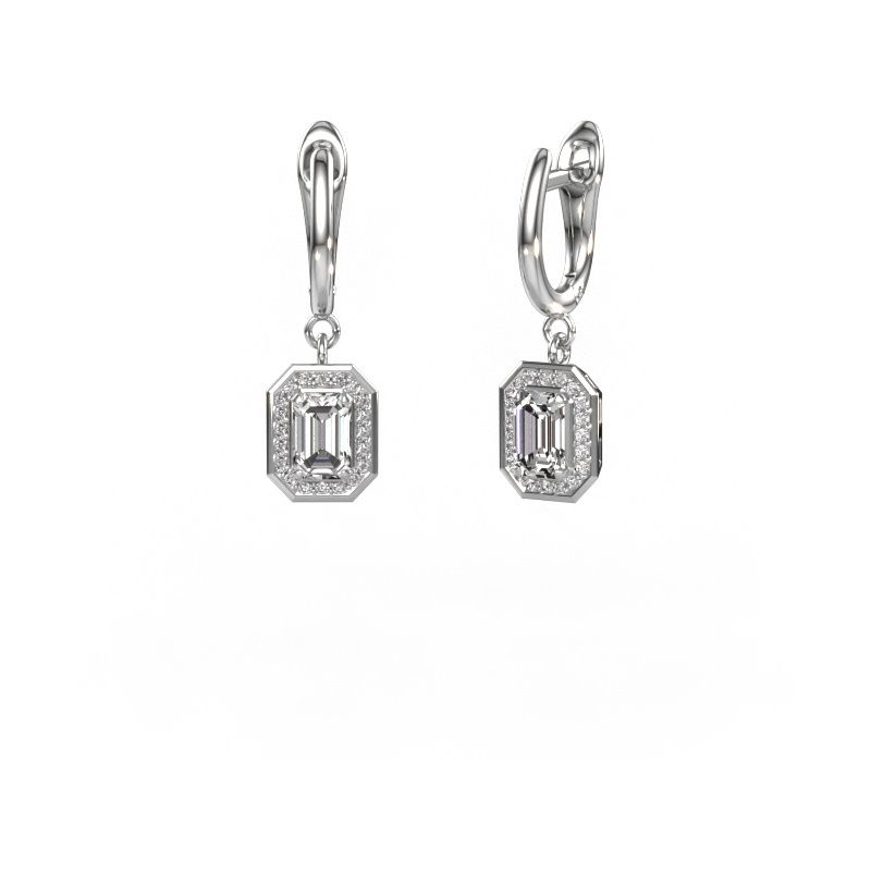 Pendants d'oreilles Dodie 1 585 or blanc diamant 1.50 crt