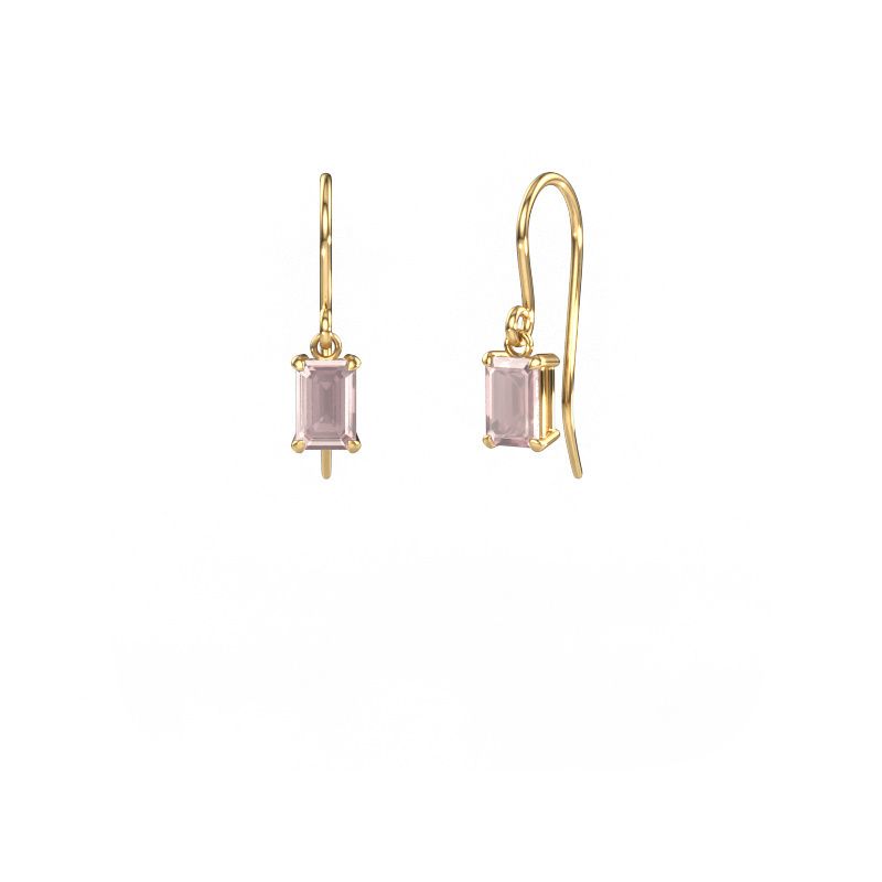 Drop earrings Laurie EME 1 585 gold morganite champagne 7x5 mm