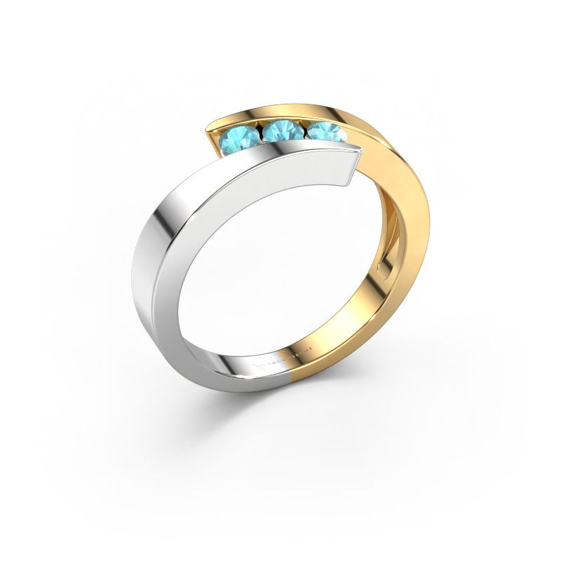 Ring Gracia 585 gull blå topas 2.7 mm