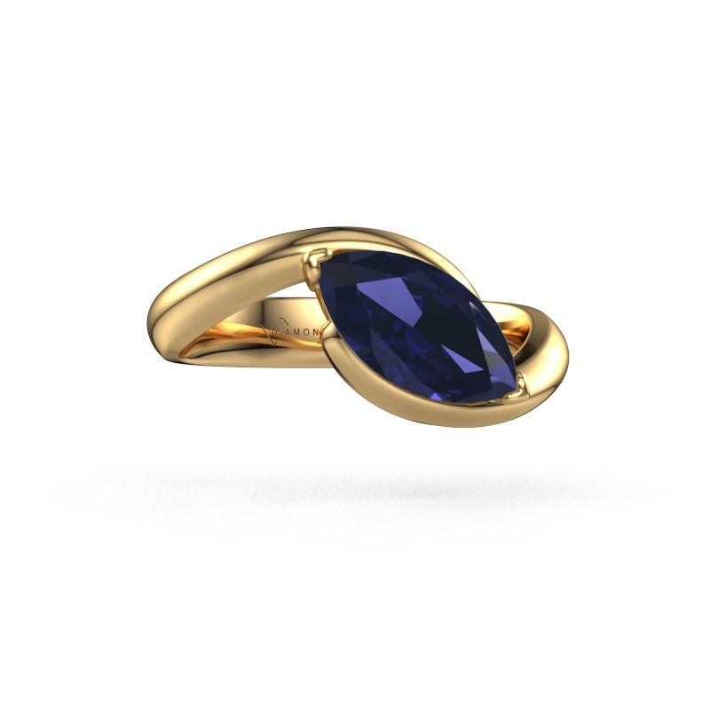 Verlovingsring Aida MRQ 585 goud saffier 11x5.5 mm