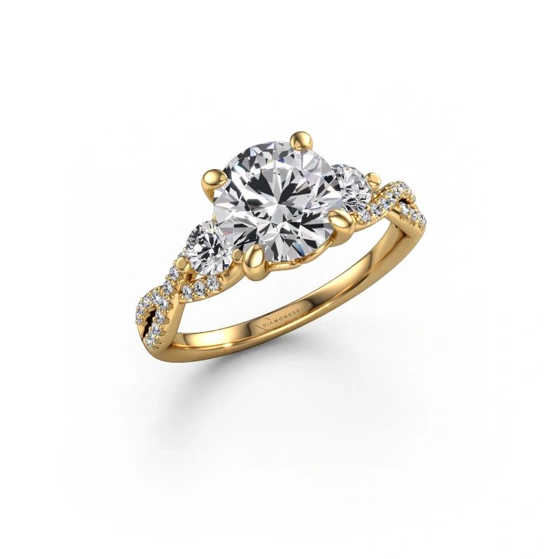 Förlovningsring Marilou RND 585 gult guld diamant 2.52 crt