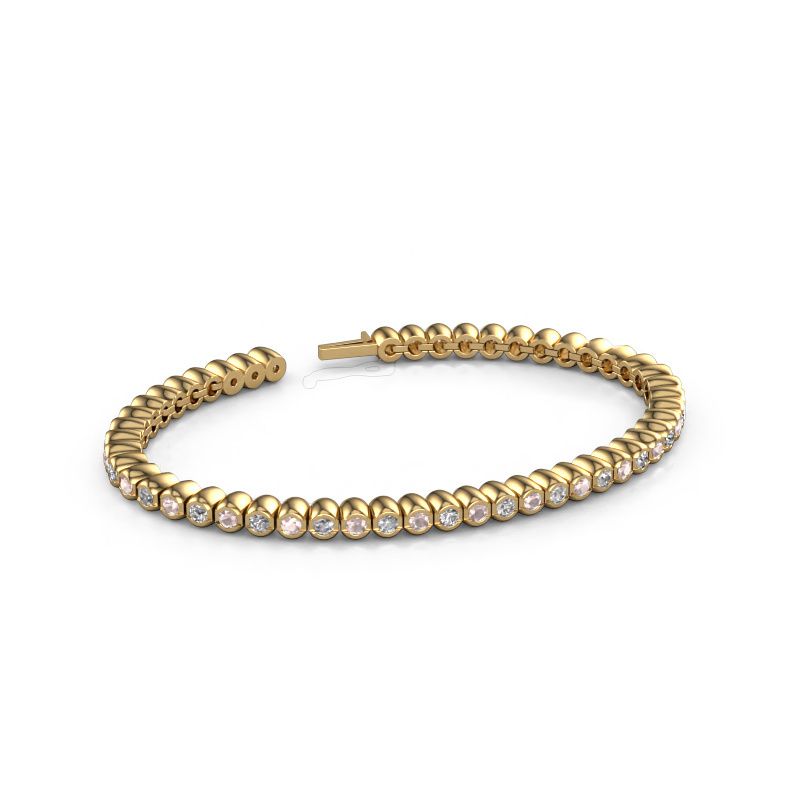 Tennis bracelet Bianca 2.4 mm 585 gold morganite champagne 2.4 mm