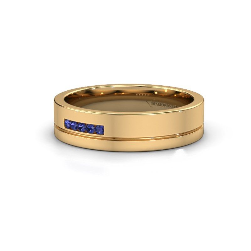 Afbeelding van Trouwring WH0307L15AP 585 goud saffier ±5x1.7 mm