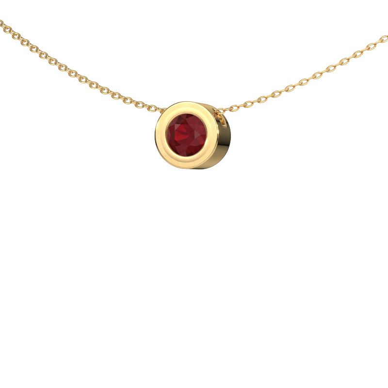 Colgante Ise 585 oro rubí 5 mm