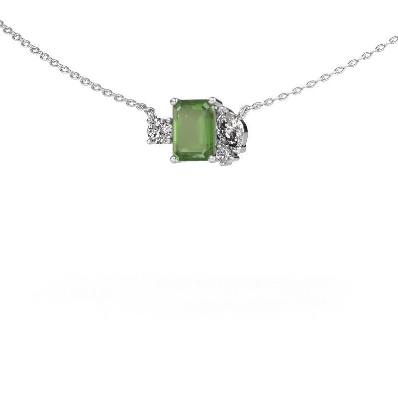 Pendant Frauke EME 950 platinum tourmaline green 7x5 mm