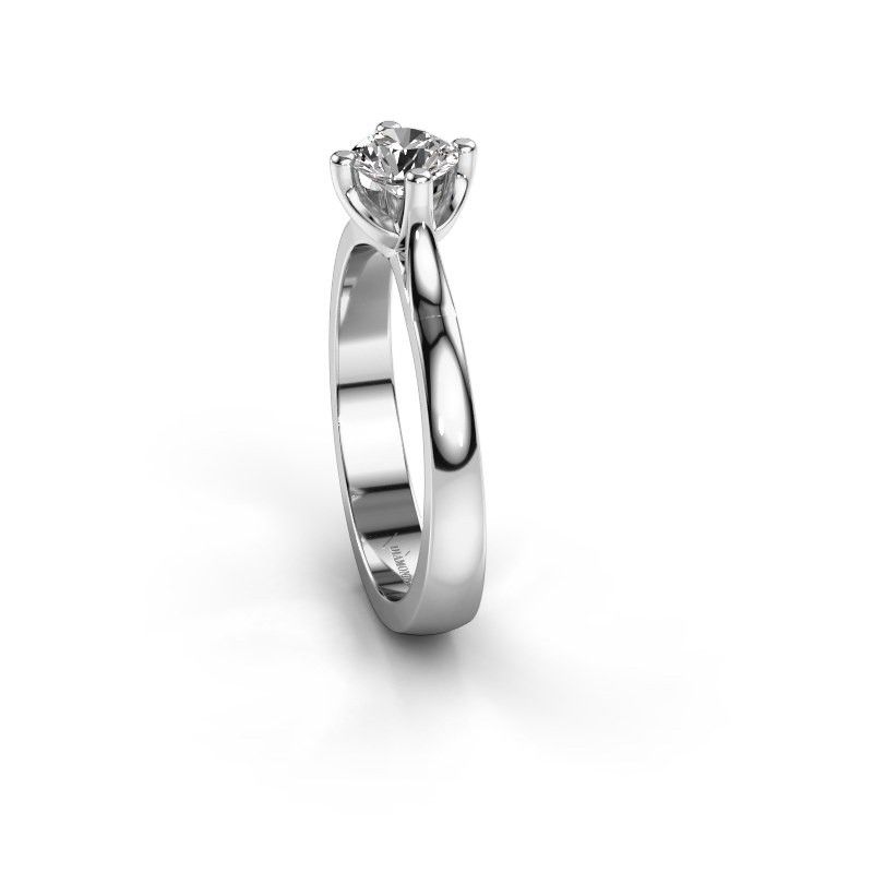Image de Bague de fiançailles Eva 585 or blanc diamant 0.40 crt