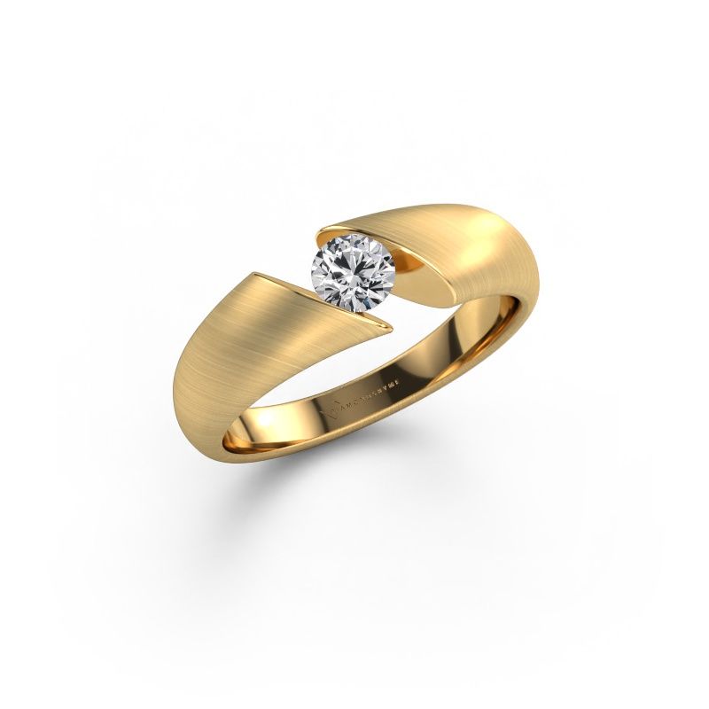 Ring Hojalien 1 585 gull lab-diamant 0.30 crt