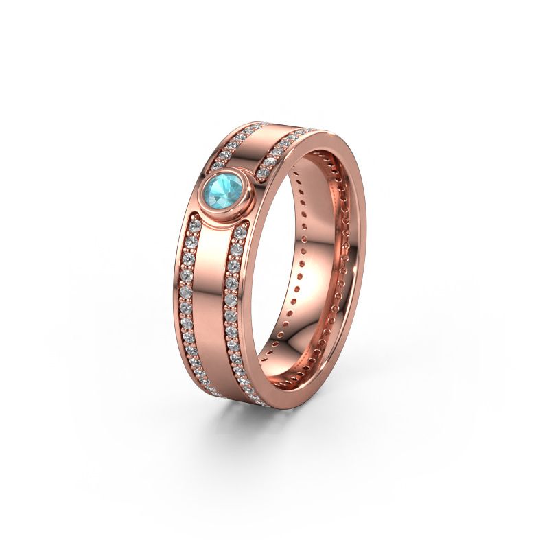 Alliance WH2044P 585 or rose topaze bleue ±6x2 mm