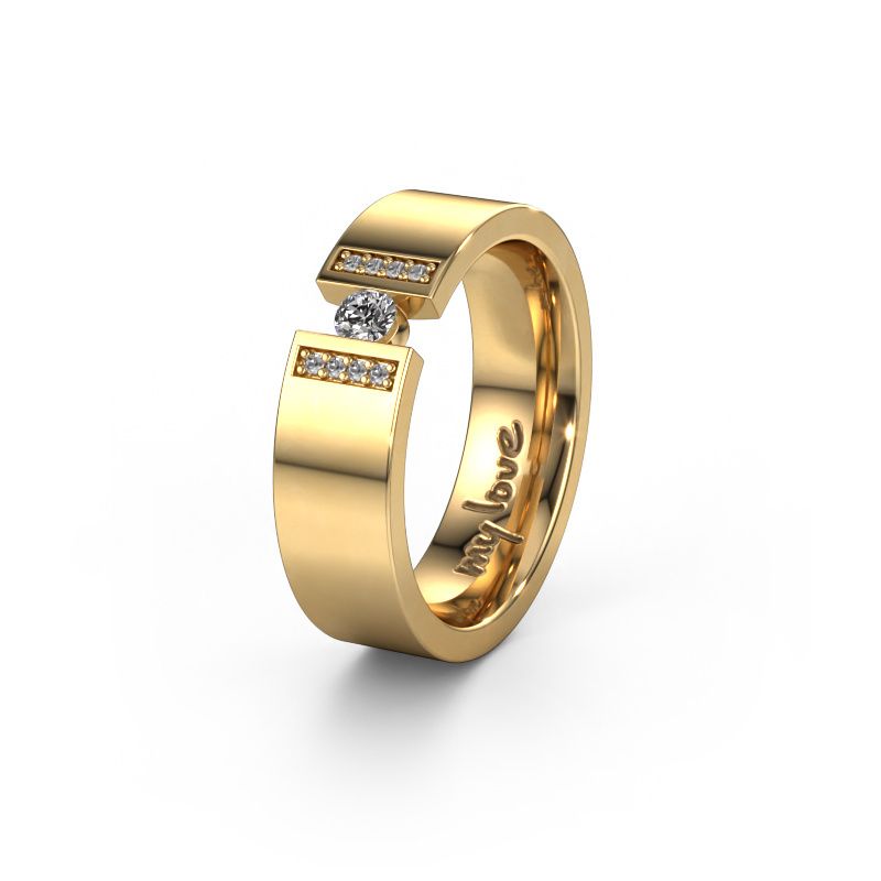 Alliance WH2096L16C 585 or jaune ±6x2.2 mm diamant synthétique