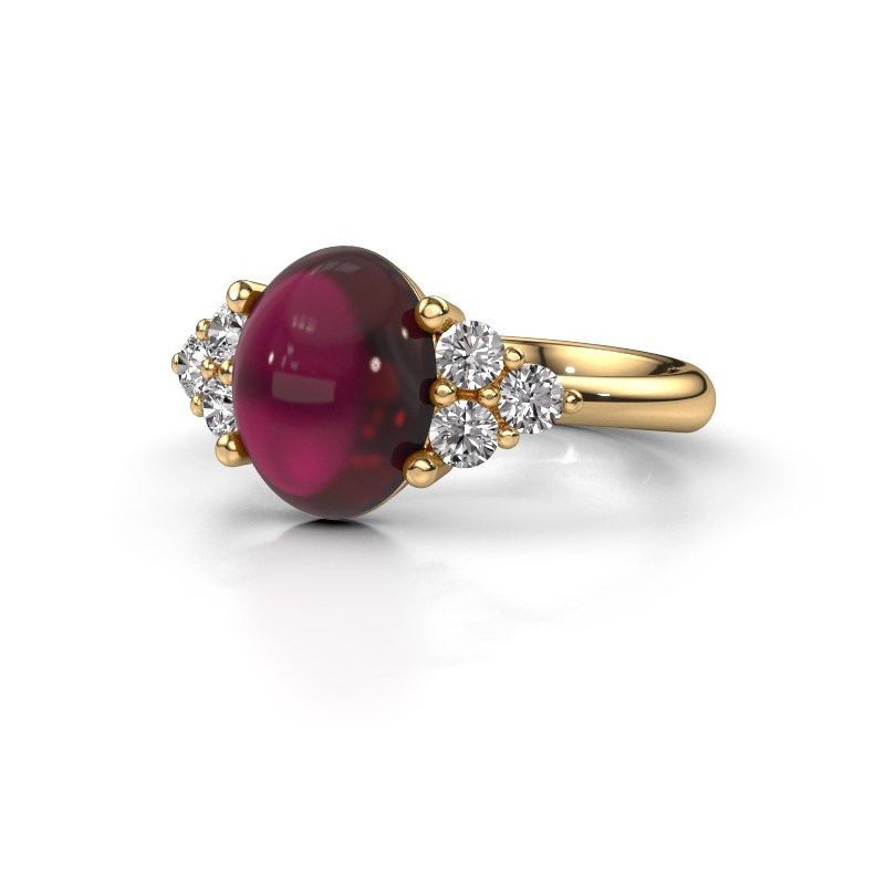 Afbeelding van Ring Clarice<br/>585 goud<br/>Granaat 10x8 mm
