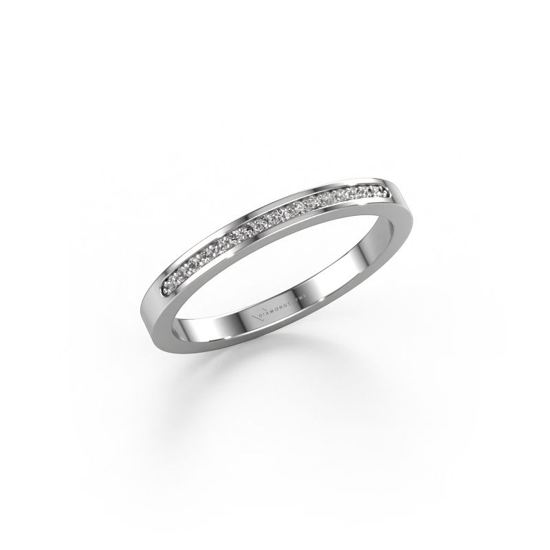 Stackable ring SRJ0005B20H2 585 white gold lab-grown diamond 0.08 crt