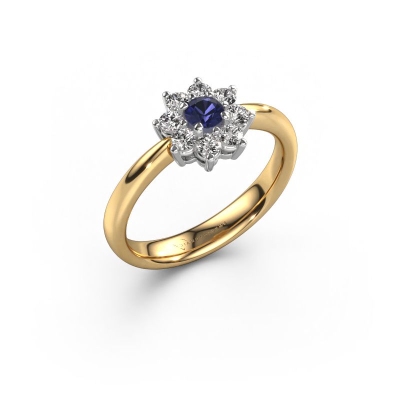 Verlobungsring Camille 1 585 Gold Saphir 3.4 mm