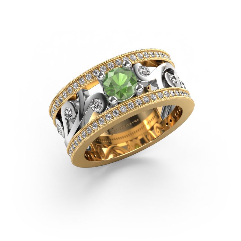 Ring Sanne 585 Gold Turmalin grün 5 mm
