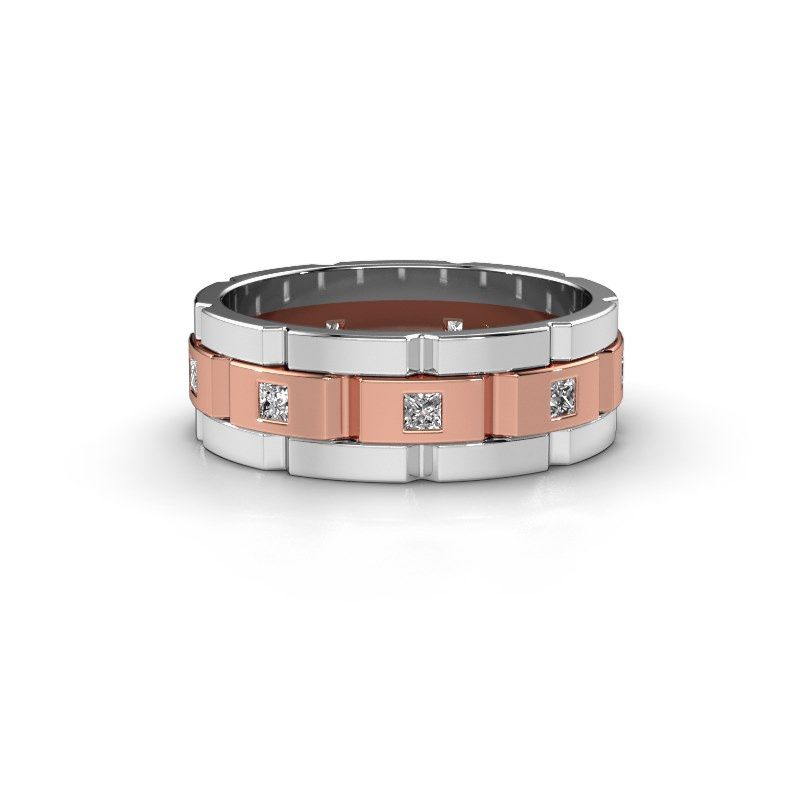 Afbeelding van Heren ring Ricardo 2 585 rosé goud diamant 0.45 crt