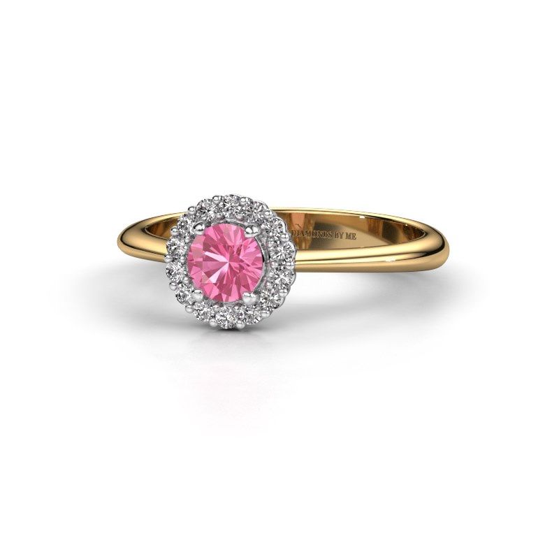Image de Bague de fiançailles Anca<br/>585 or jaune<br/>Saphir rose 4.2 mm