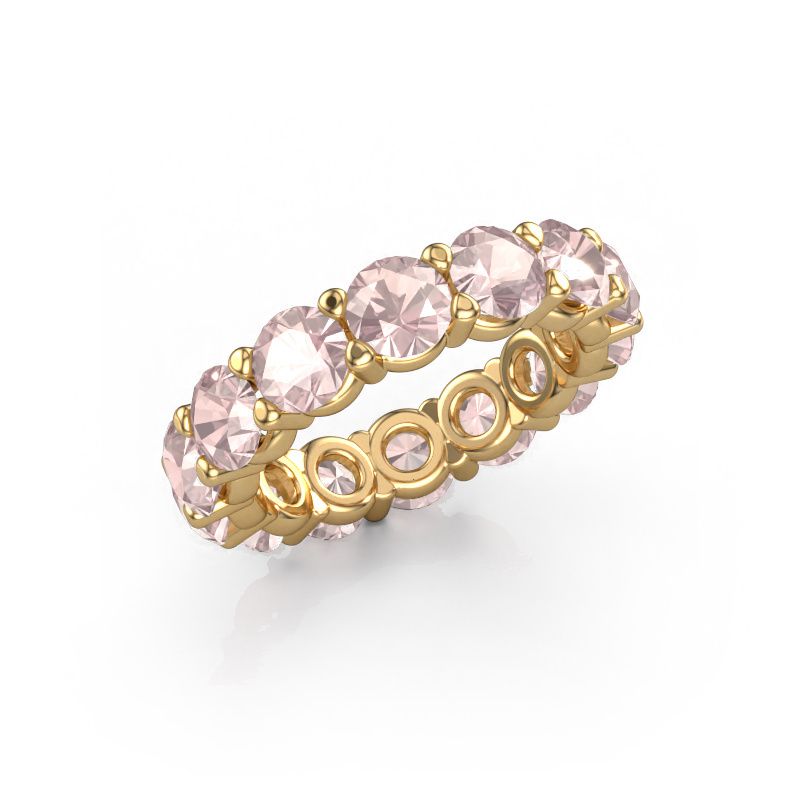 Anello Heddy rnd 4.7 585 oro morganite champagne 4.7 mm