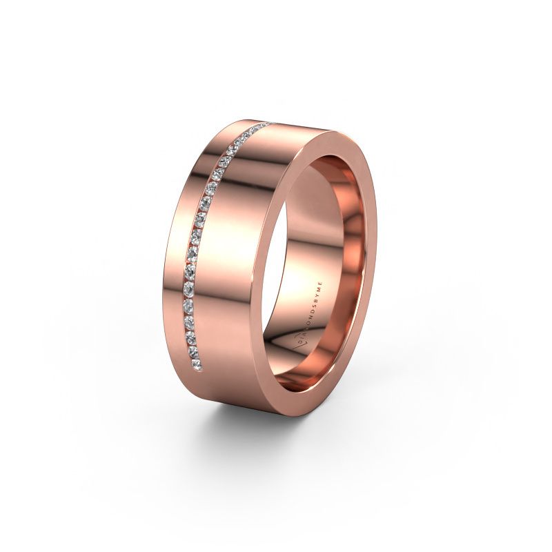 Alliance WH0143L17BP 585 or rose diamant synthétique ±7x2 mm