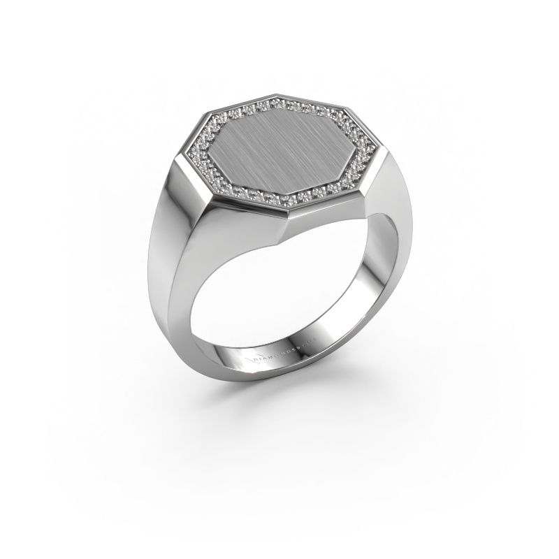 Heren ring Floris Octa 3 950 platina diamant 0.24 crt