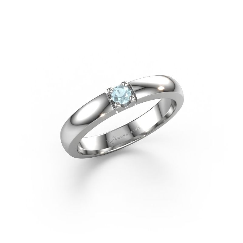 Ring Rianne 1 950 platinum aquamarine 3 mm