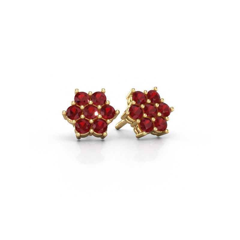 Clous d'oreilles Bonita 585 or jaune rubis 2.4 mm