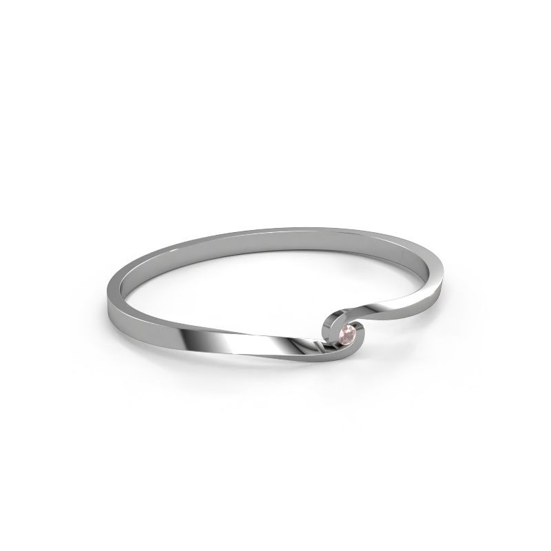 Bangle Sheryl 585 white gold morganite champagne 3.7 mm
