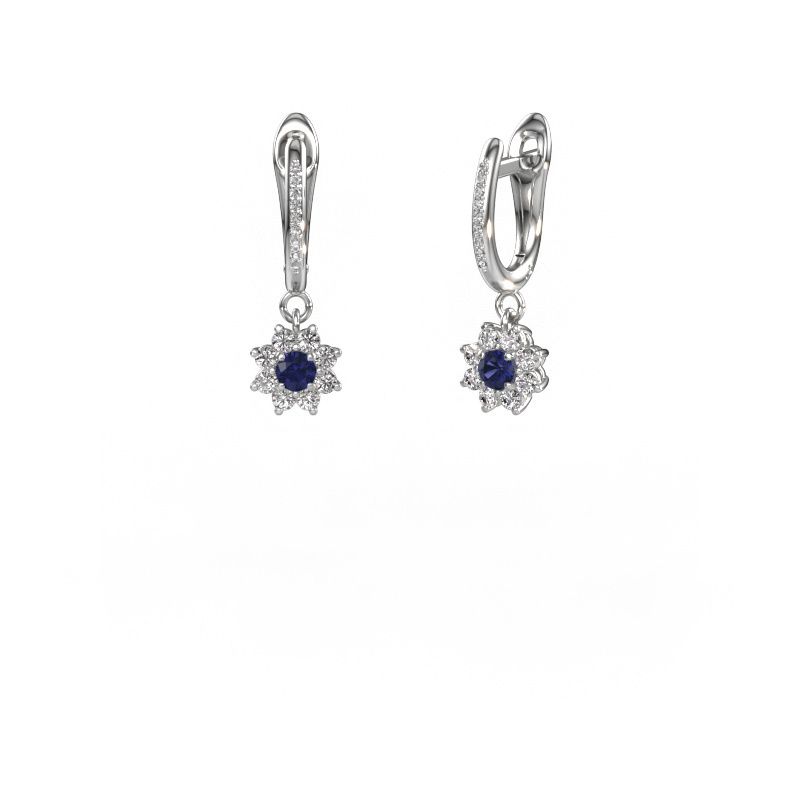 Pendants d'oreilles Camille 2 950 platine saphir 3 mm