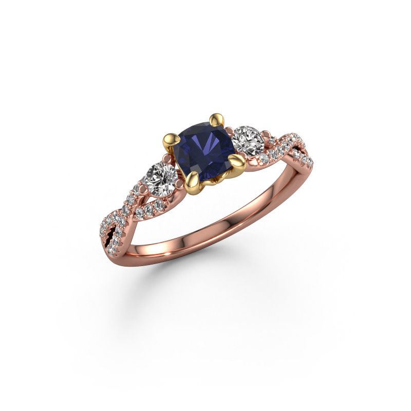 Verlobungsring Marilou CUS 585 Roségold Saphir 5 mm