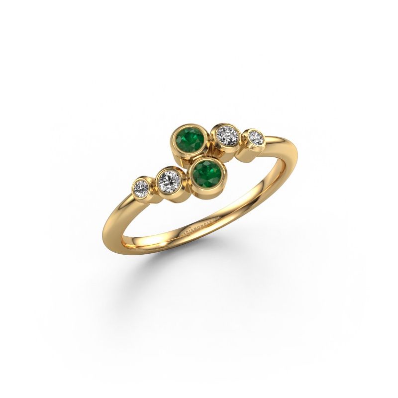 Bague Lonnie 585 or jaune emeraude 2.5 mm