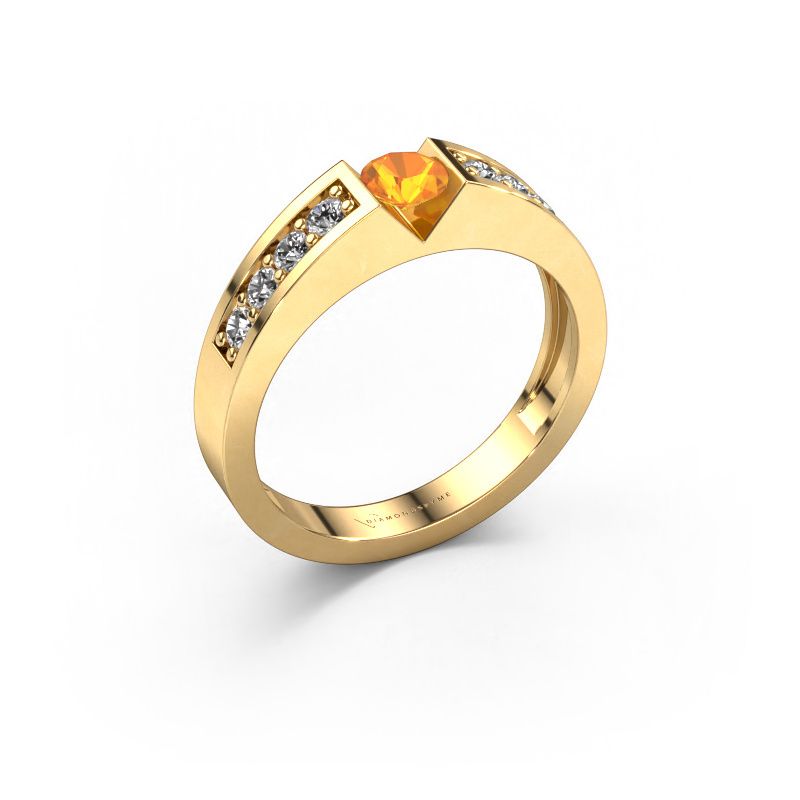 Bague de fiançailles Lizzy 2 585 or jaune citrine 4.2 mm