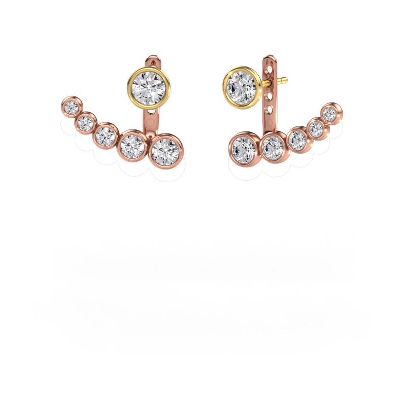 Oorbellen Wendy 585 rosé goud diamant 1.99 crt