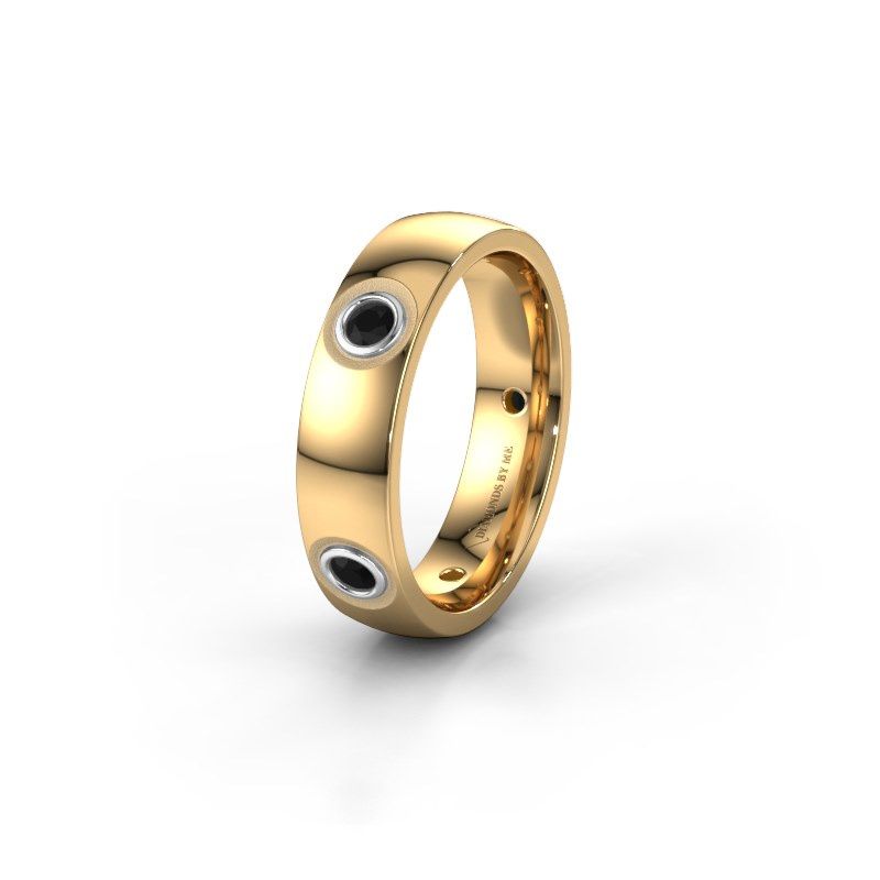 Image of Wedding ring WH0139L25BP<br/>585 gold ±5x2 mm<br/>Black diamond